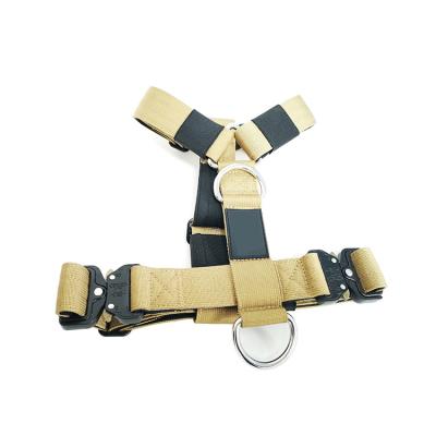 China Heavy Duty Tactical Soft Padded Padded TRI Anti Pull Dog Harness With Handle for sale