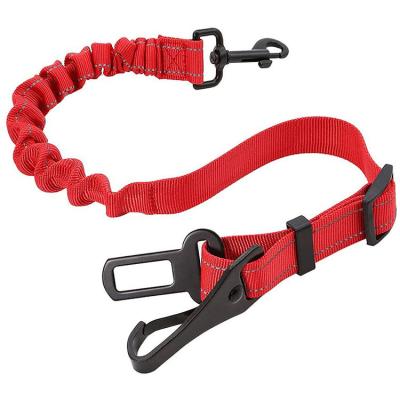 China Supplier Wholesale Reflective Adjustable Bungee Dog Safety Car Custom Nylon Seat Belt for sale