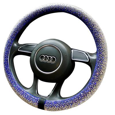 China New Diamond Water Gradient Diamond Car Steering Wheel Decorative Auto Car Decorative Wheel Cover Four Seasons Universal Inches Different for sale