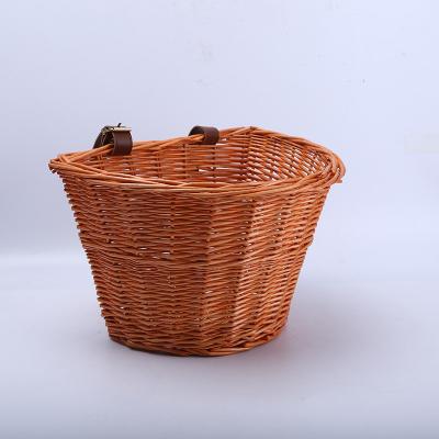 China Durable Handmade Bike Basket Bicycle Rattan Weaving Basket Rattan Basket for sale