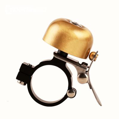 China Retro Bike Cyling Grip Bar Mountain Bike Bicycle Handlebar Classic Bell Horn Brass Copper Gold for sale