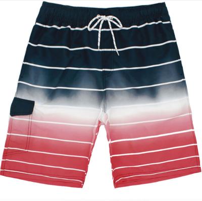 China Plus Size Mens Shorts Cotton Casual Workout Shorts Pants Drawstring Beach Shorts With Pockets Swim Trunks Stripe Plus Size Beach Shorts for sale