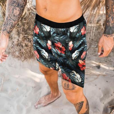 China Plus Size Men Striped Floral Prints Solid Nylon Swim Shorts Board Shorts Running Shorts Gym Wear Factory Sports Wear Factory Yoga Wear for sale