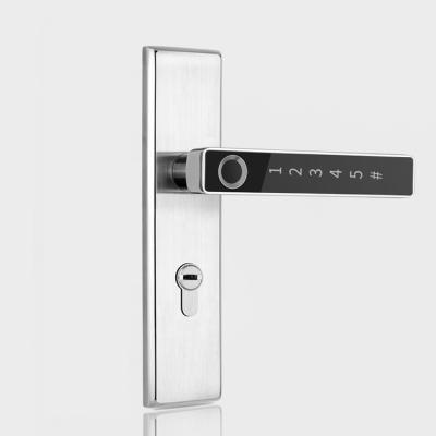 China High Security Stainless Steel Fingerprint Wireless Keyless Steel Door Locks Durable Smart Door Handle Lock for sale