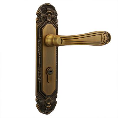 China Chinese Style New European Door Magnetic Silent Wooden Door Lock Handle Zinc Alloy Lock for sale