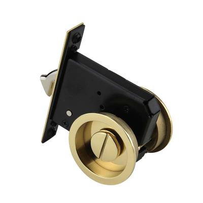 China Modern Sliding Door Handle Lock Room Invisible Door Round Lock Security Square Bathroom Door Locks for sale