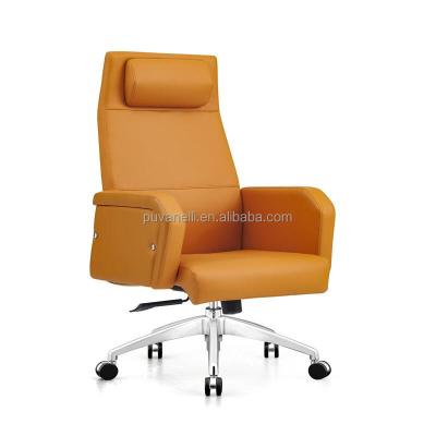 China Wholesale Adjustable Modern Ergonomic Swivel Office Chair Wholesale (Height) Executive Luxury Leather Chair for sale