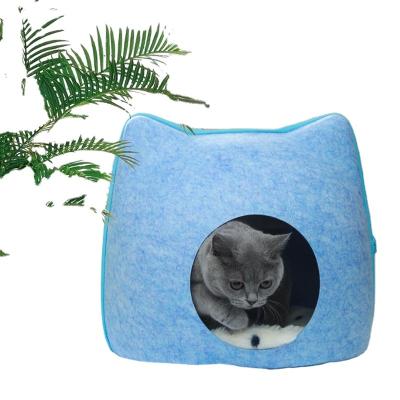 China Breathable Most Selling Products Felt Cat House Pet Bed In Standard Size for sale