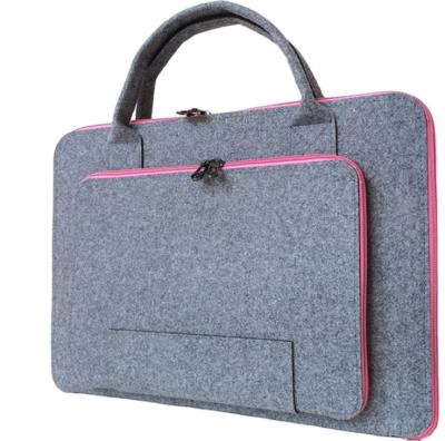 China Soft Felt New Design Felt Computer Tote Bag With Various Thick Felt Styles Attractive And Durable Felt Laptop Bag Business Use for sale