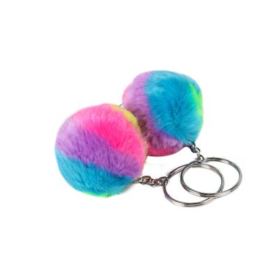 China Fur materail made in china top quality plush gift fake faux rabbit fur ball for sale