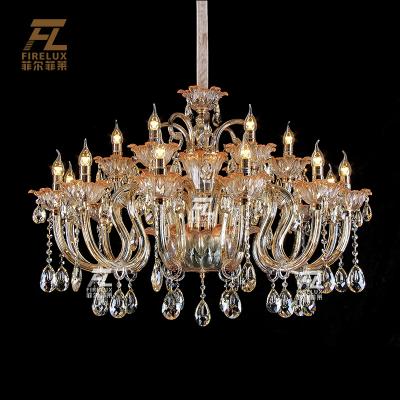 China Luxury Wedding Hall Project Hotel Superior Private Customized Crystal Glass 6 Heads Multi 8 10 12 15 Lights Led Candle Chandelier Light for sale