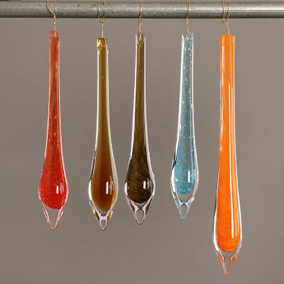 China Customized European hotel villa project clear colored colored glazed glass pendant lights for chandelier pendant lights for sale