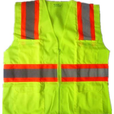 China Polyester Best Selling Safety Vest With Pockets And Zipper High Visibility Jackets for sale