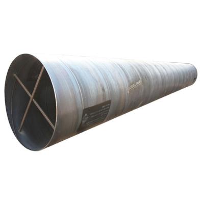 China 8 inch SSAW pipe ASTM A53 Grade B large diameter Spiral steel welded pipe with BE and black painted for sale