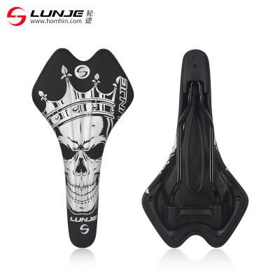 China Cartoon/Wholesale LUNJE Cartoon Cycling Non-slip Cushion Mountain PU Road MTB Bike Adjustable Soft Leather Saddle Bike Saddle for sale