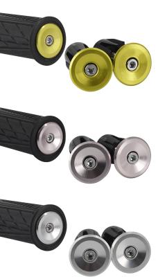 China High Quality 6061-T6 Aluminum Alloy Bicycle Grips Accessories Bicycle Grips Aluminum Recycling Cap Covers Handle Bar End Light Grips for sale