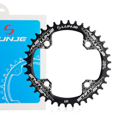 China 104BCD LUNJE Mountain Bike Chain Wheel 32/34/36/38T Aluminum Alloy Bike Chain Wheel Plate Single Ring for sale