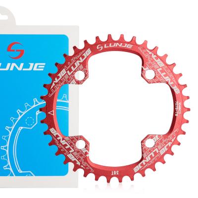 China 104BCD LUNJE Sprocket Mountain Bike Crank Sprocket Single Wheel 32/34/36/38T MTB Bicycle Crankset for sale