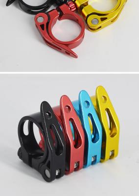 China Aluminum Alloy Factory Direct 31.8 34.9mm Mountain Bike Cavity Seat Pole Clip High Precision Bicycle Seat Post Clamp for sale