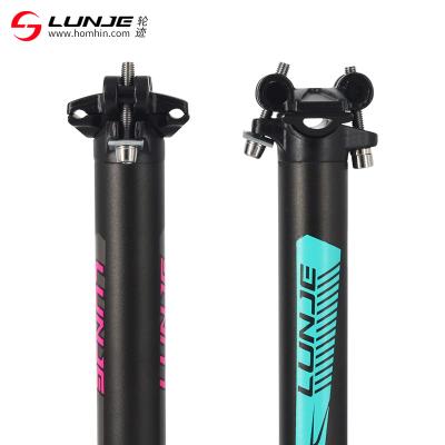 China LUNJE Bike Seatpost 27.2mm/30.9mm/31.6mm Aluminum Alloy Color Standard Seatpost 400mm Mountain Road Bike Parts XT-P368 for sale