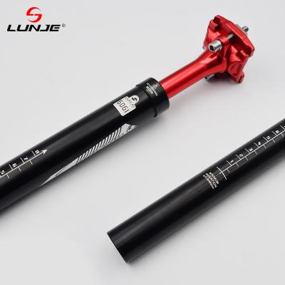 China Aluminum Alloy LUNJE Suspension Seatpost Shock Damping 27.2 28.6 30.4 30.9 31.6mmx400mm MTB Mountain Bike Bicycle Seat Post for sale