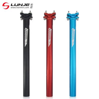 China LUNJE Aluminum 27.2mm/30.9mm/31.6mm Cycling Accessories Bike Seatpost 400mm Mountain Road Bike Seatpost XT-P340 for sale