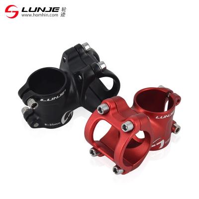 China LUNJE factory direct aluminum alloy bicycle stem 31.8*28.6*35mm road bike mountain bike stem XT-A135 for sale