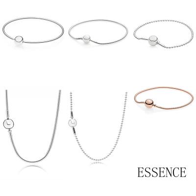 China NEW 100% Good Quality CLASSIC 925 Sterling Silver Essence Series Bracelet Suitable For Women Original Charm Fit Diy Necklace Bead Chain for sale