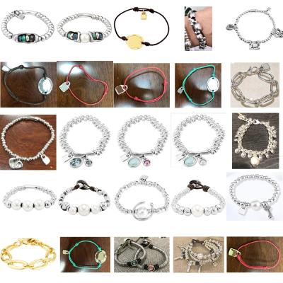 China New fashion 925 color plated CLASSIC 2021 string fashion charm silver red green bead bracelet wholesale free shipping for sale