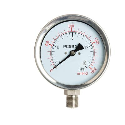 China International All SS Type Pressure Gauge With Screw Ring Y-B for sale