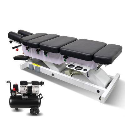 China Five-section air-pump chiropractic folding message table modern electric adjustable massage table bed for sale