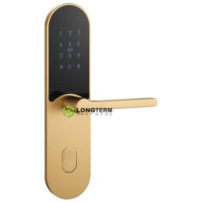 China Aluminum Alloy TT App Digital Door Lock RFID Card+password+tt Card Cerradura Inteligente Network Digital Door Lock Lock App Memory Card ISO +key for sale