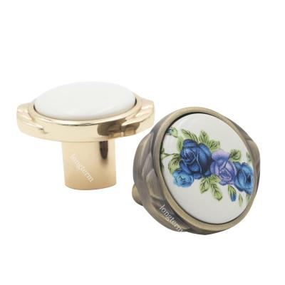 China Contemporary sideboard door knobs design new ceramic made in China 2018 furniture handle and knob 41x34x29mm, ISO >=25um GP/MAB for sale