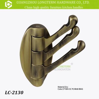 China Zinc Alloy Antique Hanger Brass Heavy Duty Waterfall Hooks for sale