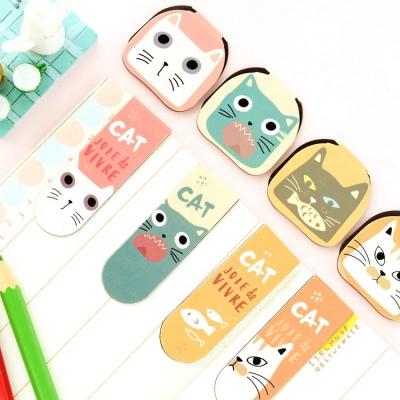 China Wholesale Custom Souvenir Magnetic Bookmark Paper Advertising Magnet Bookmark With Cat Design for sale