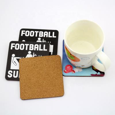 China Durable heat resistant disc pads drink coaster with MDF material and square shape for sale