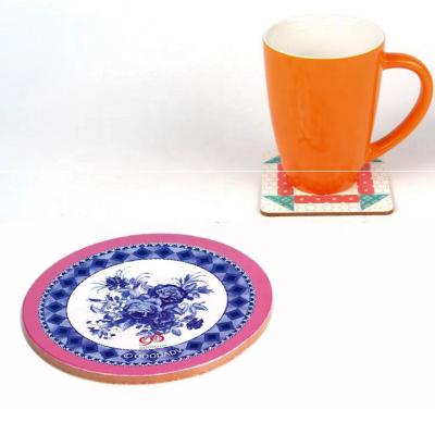 China Table Decoration and Sustainable Accessories Mats and Pads Ready to Ship Coaster Round Blue and White Porcelain for sale