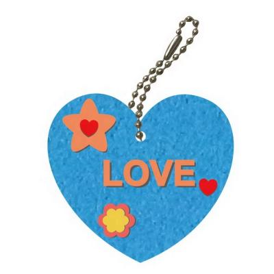 China Cute and DIY by yourself at Master DIY white EVA chain name keychain with custom LOVE shape and letters for sale