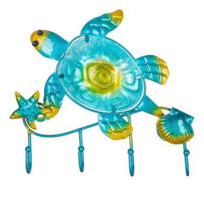 China Europe Metal Sea Turtle Wall Decor Ocean Theme Wall Hanging Sculpture for Pool Patio, Fence Decor, Garden Bedroom for sale