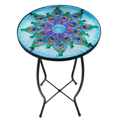 China Customized Patio Side Table Outdoor Coffee Table Round Furniture Small End Table Living Room Home Decorative Furniture for sale