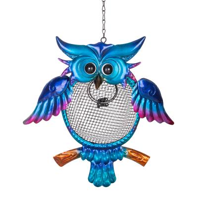 China Viable Bird Feeders for Outdoor, Wild Bird Feeders for Outdoor Hanging, Metal Owl Decor for Garden Patio Decoration for sale