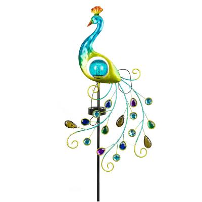 China Decorative Animal Solar Lights, Solar Metal Peacock Lights Stakes for Outdoor Garden Patio Yard Lawn Decorations for sale