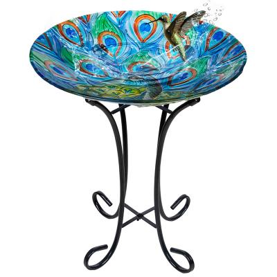 China Animal Outdoor Glass Bird Bath 21