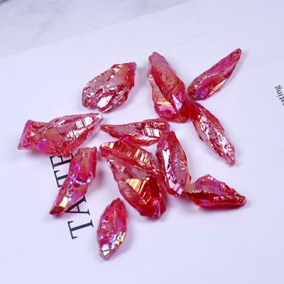 China China Factory Wholesale Plating Crystal Ore Specimen Irregular Crystal Stone Ornaments for sale