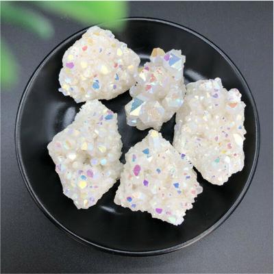 China China factory direct sales Art Crystal Crafts Cluster Plating White natural geode group for home decorative for sale