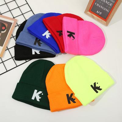 China Common Good Quality Winter Beanie Hats Letter k Winter Warm Custom Unisex Knitting Hats For Men for sale