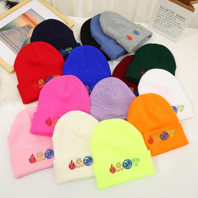 China COMMON market wholesale unisex warm hat knitted logo slouch beanie winter hats for men for sale