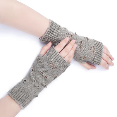 China New Products Breathable Gloves Knitted Straight Finger Warm Open Half Finger Acrylic Gloves And Mittens for sale