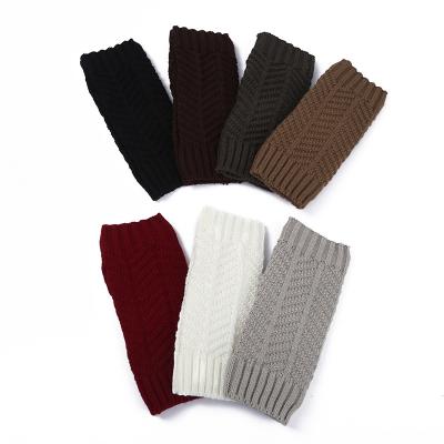 China New Winter Breathable Acrylic Knit Gloves Pattern Women Mittens Acrylic Gloves Warm Fingerless Woven Half Finger for sale