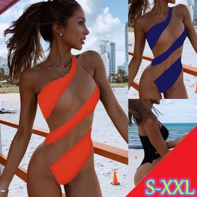 China G5662 Fashion Breathable Classic High Waist Summer Beach Wear Net Yarn Plus Size One Piece Swimwear for sale